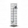 Fontaine de jardin en acier gabion 28 x 28 x 90 cm sans galet