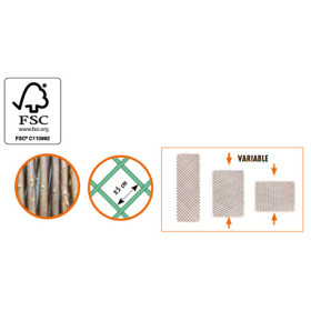 Treillis de jardin extensible en osier naturel avec goupille métallique — 30 x 180 cm