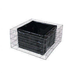 Jardinière en acier carrée gabion 80 x 80 x 40 cm sans galet