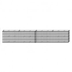 Muret de Jardin en Gabion 40 cm Avec Galets