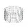 Jardinière en acier ronde gabion 81 x 81 x 40 cm avec galets