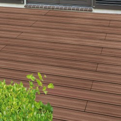 Lame de terrasse en bois composite marron 225 x 14,5 x 2,1 cm