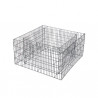 Jardinière en acier carrée gabion 80 x 80 x 40 cm avec galets