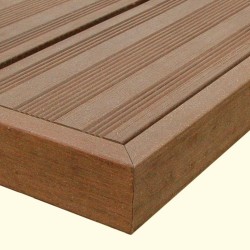 Lame de terrasse en bois composite marron 225 x 14,5 x 2,1 cm