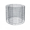 Jardinière en acier ronde gabion 92 x 92 x 80 cm avec galets