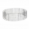 Bassin de jardin en acier rond gabion 146 x 146 x 40 cm avec galets