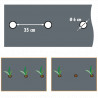 Film de paillage pour potager spécial gros légumes avec trous prédécoupés 30x Ø60 mm – 0,95 x 10 m 