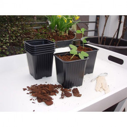 Kit Mini-serre de culture pour semis et bouturage avec étiquettes, pots, semoir – 37,5 x 24 x 18 cm 