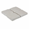 Pavé de terrasse en pierre reconstituée à coller 16 x 16 x 2,5 cm blanc