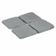 Pavé de terrasse en pierre reconstituée à coller 16 x 16 x 1,8 cm gris clair