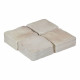 Pavé de terrasse en pierre reconstituée à poser 16 x 16 x 6 cm blanc nuancé