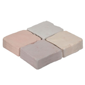 Pavé de terrasse en pierre reconstituée à poser 16 x 16 x 6 cm patchwork