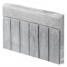 Bordure de jardin en pierre reconstituée apparence bois blanchi 45 x 3,5 x 25 cm