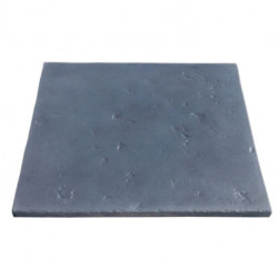 Dalle de terrasse en pierre reconstituée lisse patinée 50 x 50 x 2,3 cm gris anthracite