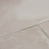 Dalle de terrasse en pierre reconstituée lisse patinée 50 x 50 x 2,3 cm blanc nuancé