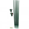Lot de 6 tuteurs de jardin Mikado – Hauteur : 150 cm avec 24 attaches – Couleur : Vert Jardin