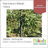 Lot de 6 tuteurs de jardin Mikado – Hauteur : 150 cm avec 24 attaches – Couleur : Anthracite