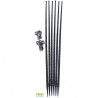 Lot de 6 tuteurs de jardin Mikado – Hauteur : 150 cm avec 24 attaches – Couleur : Anthracite