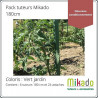 Lot de 6 tuteurs de jardin Mikado – Hauteur : 180 cm avec 24 attaches – Couleur : Vert Jardin