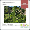 Lot de 6 tuteurs de jardin Mikado – Hauteur : 180 cm avec 24 attaches – Couleur : Vert Anis