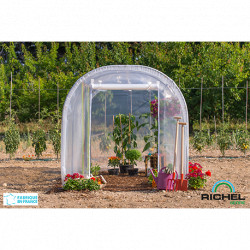 Serre de jardin en polyéthylène avec armature en acier galvanisé 6 m² -  2 x 3 x 2 m – Porte zippée