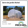 Serre de jardin en polyéthylène avec armature en acier galvanisé 9 m² -  3 x 3 x 2 m – Porte battante