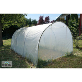 Serre de jardin en polyéthylène avec armature en acier galvanisé 13,5 m² - 4,5 x 3 x 2 m – 2 Portes zippées