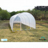 Serre de jardin en polyéthylène avec armature en acier galvanisé 18 m² - 6 x 3 x 2 m – 2 Portes zippées