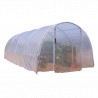 Serre de jardin en polyéthylène avec armature en acier galvanisé 18 m² - 6 x 3 x 2 m – 2 Portes battantes