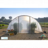 Serre de jardin en polyéthylène avec armature en acier galvanisé 20,25 m² - 4,5 x 4,5 x 2,25 m – Porte battante