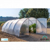Serre de jardin en polyéthylène avec armature en acier galvanisé 27 m² - 6 x 4,5 x 2,25 m – 2 Portes battantes
