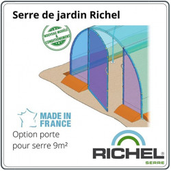 Module porte battante pour serres de jardin largeur 3 m en polyéthylène avec armature en acier galvanisé 