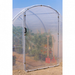 Module porte battante pour serres de jardin largeur 3 m en polyéthylène avec armature en acier galvanisé