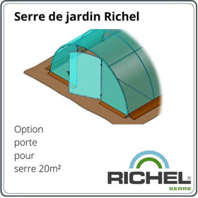 Module porte battante pour serres de jardin largeur 4m en polyéthylène avec armature en acier galvanisé 