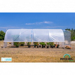 Aération latérale avec manivelle en acier galvanisé pour serres de jardin de 18 m² et 27 m² - Longueur : 6 m