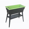 Jardinière Calipso en polypropylène maxi 40L gris et tilleul – 81 x 39 x 80 cm