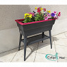 Jardinière Calipso en polypropylène maxi 40L gris et cerise – 81 x 39 x 80 cm