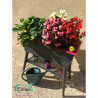 Jardinière Calipso en polypropylène maxi 40L gris et cerise – 81 x 39 x 80 cm