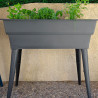Jardinière Calipso maxi basic en polypropylène 40L 81 x 39 x 80 cm – gris