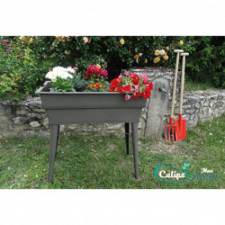 Jardinière Calipso maxi basic en polypropylène 40L 81 x 39 x 80 cm – taupe