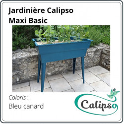 Jardinière Calipso en polypropylène maxi 40L 81 x 39 x 80 cm – gris et bleu canard
