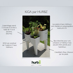 Table potagère polypropylène Kiga M – L.68 x l.68 cm – H. : 88 cm