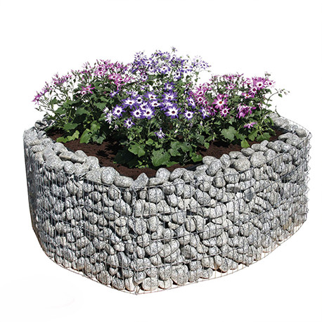 Jardinière en acier carrée gabion 113 x 113 x 40 cm sans galet Jardinière en acier carrée gabion 113 x 113 x 40 cm sans galet
