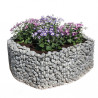 Jardinière en acier carrée gabion 113 x 113 x 40 cm sans galet