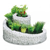 Jardinière en acier spirale gabion 57 x 42 x 29 cm sans galet