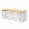 Banc de Jardin en Gabion 155 x 54 cm Sans Galet