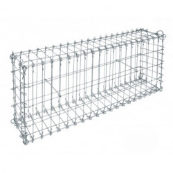 Gabion à Tiges Cage Métallique 100 x 20 x 40 cm Sans Galet