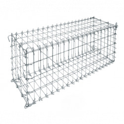 Gabion à Tiges Cage Métallique 100 x 30 x 40 cm Sans Galet