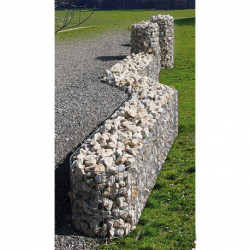 Muret de Jardin en Gabion en U 60 x 20 x 45 cm Sans Galet