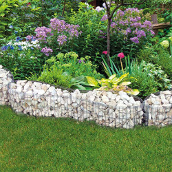 Muret de Jardin en Gabion 100 x 20 x 20 cm Avec Galets